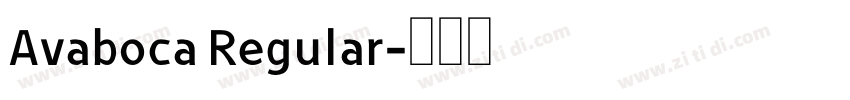 Avaboca Regular字体转换